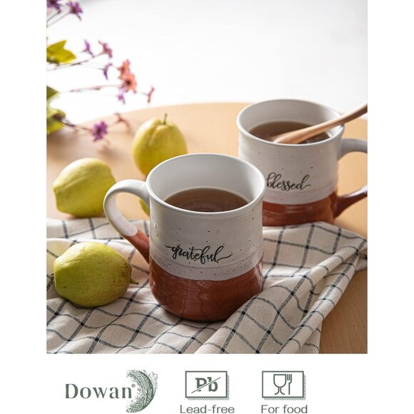 Dishwasher Safe 18 oz Coffee Mugs with Large Handle - Perfect Thank You Gift - Picture 4 of 8